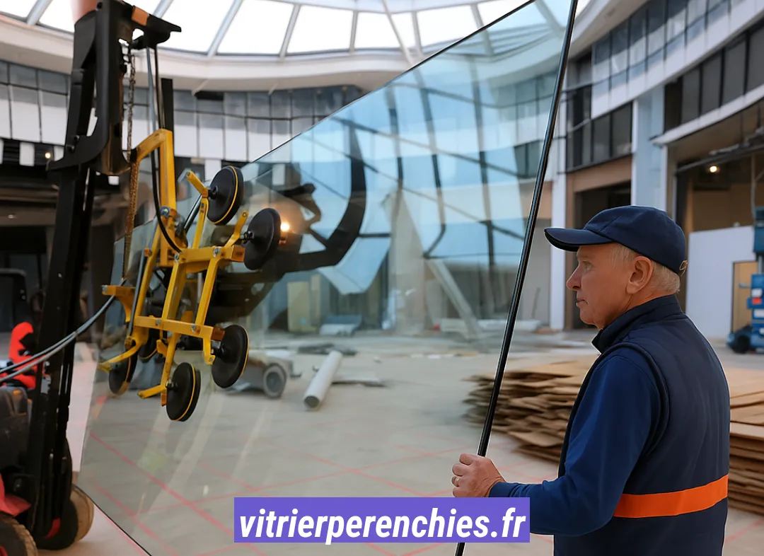 Remplacement de vitrine magasin Pérenchies